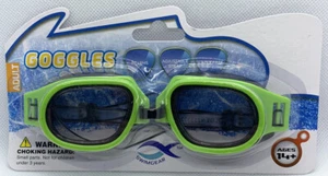 Occhiali da nuoto Swimgear regolabili NUOVI lenti PC senza lattice montatura verde chiaro - Foto 1 di 3