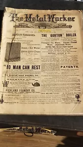 ANTIK DIE METALLARBEITER ZEITSCHRIFT 1893 OFENHANDWERK KESSEL HEIZKÖRPER - Bild 1 von 24