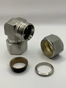HOKE Gyrolok 24LU316 1-1/2” Compression Elbow Fitting. 316SS - Picture 1 of 3