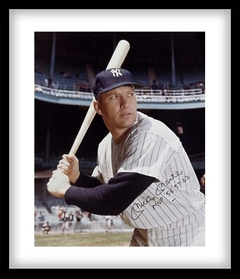Mickey Mantle Signed 16x20 Photo, Rare MVP Inscription. Auto JSA - Image 1 of 3