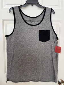 Mossimo Supply Co. Men's Size XL Gray Tank Top with Black Pocket NWT - Picture 1 of 3