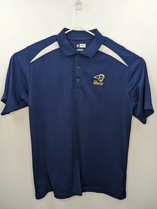 NFL Los Angeles Rams Team Apparel Short Sleeve Blue Polo Shirt Men Large - Picture 1 of 4