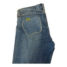 Apple Bottom Jeans Womens 7/8 Low Rise Bootcut Stretch Denim Sequin Vintage Y2K
