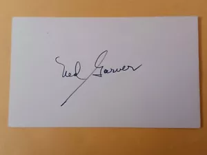 Ned Garver (d. 2017) Signed Index Card - Browns, Tigers, Athletics, Angels - B - Picture 1 of 1