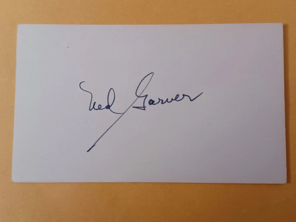 Ned Garver (d. 2017) Signed Index Card - Browns, Tigers, Athletics, Angels - B - Image 1 of 1