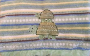 Green Koala Baby Blanket Save The Turtles Fleece Stripes Toys R Us - Picture 1 of 2
