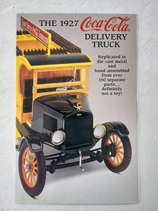DANBURY MINT 1927 Coca Cola Delivery Truck Paper BROCHURE ONLY NO TRUCK! READ - Picture 1 of 22