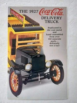 DANBURY MINT 1927 Coca Cola Delivery Truck Paper BROCHURE ONLY NO TRUCK! READ - Image 1 of 4