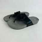Bare Traps Womens Flip Flop Greda Wedge Thong Sandals 105530 Black Gray Size 11M