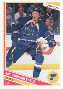 2013-14 O-Pee-Chee Blues Hockey Card #271 Jay Bouwmeester