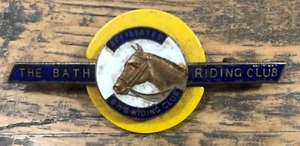Bath Riding Club affiliated BHS riding school bar brooch enamel badge - Picture 1 of 2