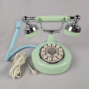 Vtg Western Electric French Princess Telephone Push Button Aqua Untested READ - Picture 1 of 11