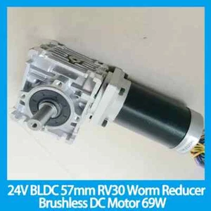 57 Brushless Motor RV30 Turbine Worm Gear Reducer Vertical 90° Output - Afbeelding 1 van 15
