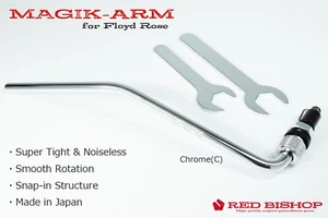 RED BISHOP MAGIK-ARM for Floyd Rose, Chrome - Picture 1 of 9