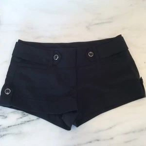 Black CUFFED DRESS SHORTS 3 - Picture 1 of 6
