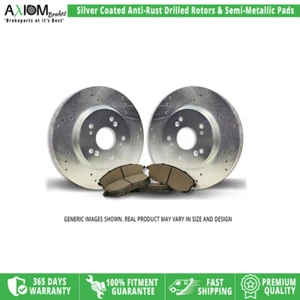 Rear Antirust Drilled Brake Rotors SemiMetal Pad Brake Kit 20032004 Ford Mustang - Picture 1 of 8