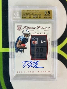 2015 National Treasures Dorial Green Beckham Auto NFL Logo Patch RC /3 BGS 9.5 - Bild 1 von 2