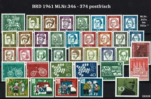 BRD 1961, Mi.Nr. 346 - 374 postfrisch, siehe Bild und Beschreibung(EN328) - Bild 1 von 1