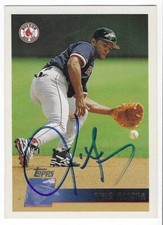 LUIS ALICEA 1996 TOPPS AUTOGRAPHED SIGNED # 377 BOSTON RED SOX
