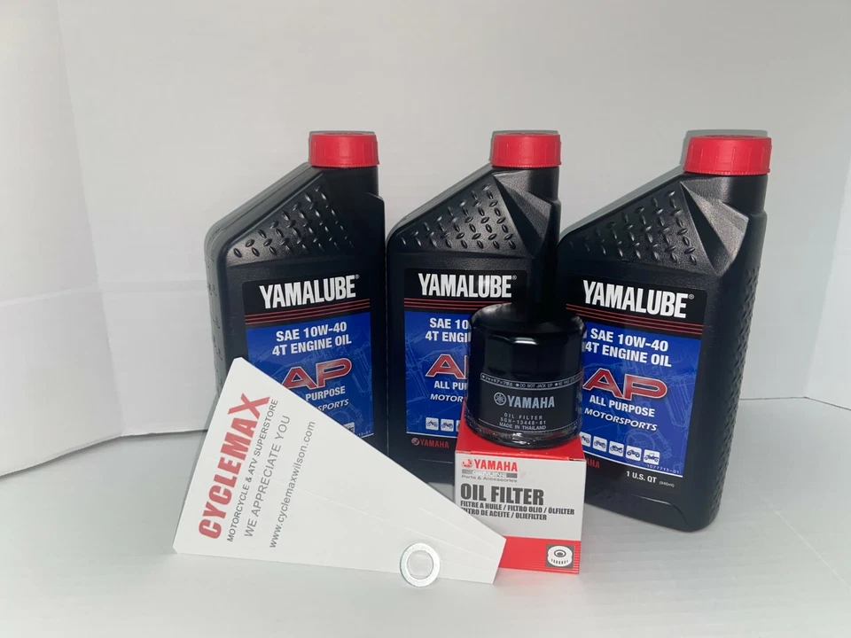 Kit de cambio de aceite Yamalube OEM 10W-40 para Yamaha GRIZZLY 700 4x4 2007-2015 Foto 1 de 2