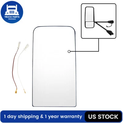 Main Mirror Glass Upper W/Heat For Kenworth T600 T660 T2000 T800 & Peterbilt 387 Foto 1 de 4