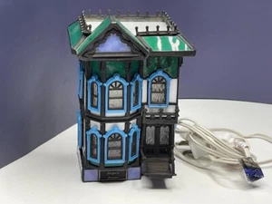 Vitrum Vitreville Stained Glass House "Mayor's Manor" Part of Christmas Village. - Picture 1 of 12