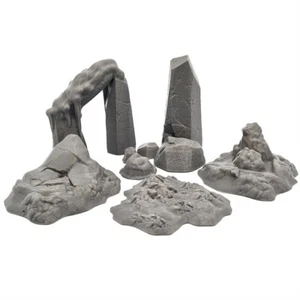 Frozen Rocks Ice Stone Terrain Fantasy FOR D&D Scenery 3D printed QP3D - Picture 1 of 5