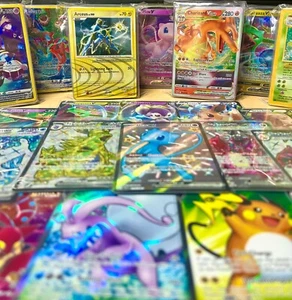 Pokemon Card Lot 120 Official TCG Cards, 2 Ultra Rare (V/EX+), 5 Holo, 2 Vintage - Picture 1 of 6