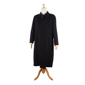 Armani Collezioni Vintage 90s Men Navy Cashmere Classic Long Coat size 42 R 52 - Bild 1 von 8