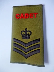 FUERZA DE CADETE DEL EJÉRCITO / PERSONAL DE DIAPOSITIVAS DE RANGO DE FUERZA DE CADETE COMBINADO / SARGENTO DE COLOR - Imagen 1 de 1