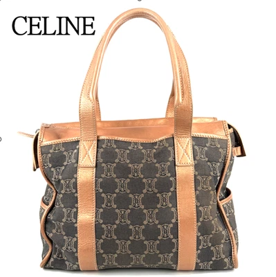 CELINE Handbag Paris Macadam Denim Canvas Authentic 0424 - Image 1 of 4