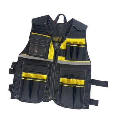 Tool Vest Portable with Multi Pocket for Electrician Carpenters Construction - Image 1 of 4