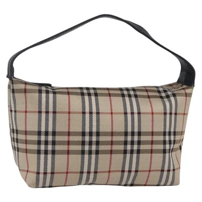 Auténtico bolso de mano Burberry Nova Check nailon beige plata 153015 Foto 1 de 4