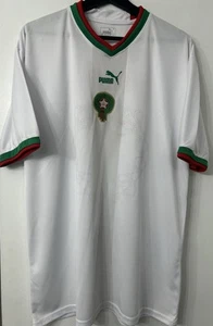 Vintage PUMA MOROCCO 2022/23 AWAY SOCCER JERSEY 7 Football White Size 2XL - Picture 1 of 6