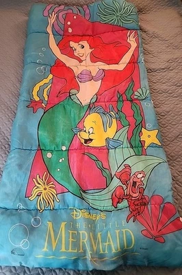 Antigo SACO DE DORMIR PEQUENA SEREIA Princesa ARIEL Crianças Meninas Roupa de Cama Disney - Imagem 1 de 4