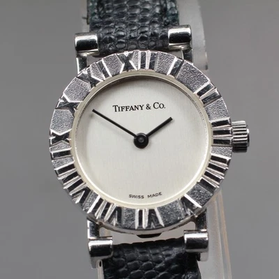 [N MINT in BOX] TIFFANY & Co. Atlas S0640 SV925 19mm Women's Qz Watch JP U600 - Image 1 of 4