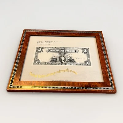 Framed BEP Souvenir Card 2002 American Numismatic Association Convention in NYC - Image 1 of 4