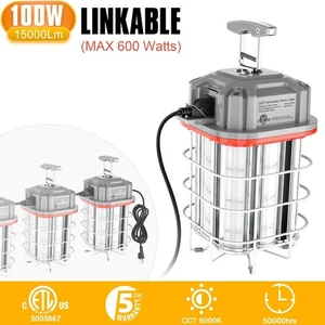 100 Watt LED Temporary Work Light Linkable Workshop Garage Hanging Lamp -15000LM - Picture 1 of 12