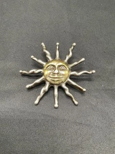 Vtg Sunface 2 Tone Pendent, 1980s - 1990s - Picture 1 of 2