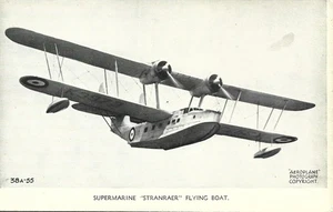 B&W  RP of Supermarine Stranraer Flying Boat - Unused - Picture 1 of 2