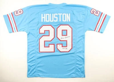 Camiseta Houston Oilers assinada por Ken Houston com inscrição HOF 86 (JSA) 12×Pro Bowl D.B. - Imagem 1 de 4
