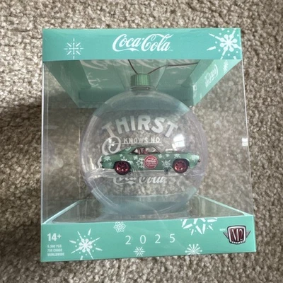 2025 M2 MACHINES Coca-Cola 1969 Chevy Camaro Walmart Christmas Ornament CHASE - Image 1 of 4
