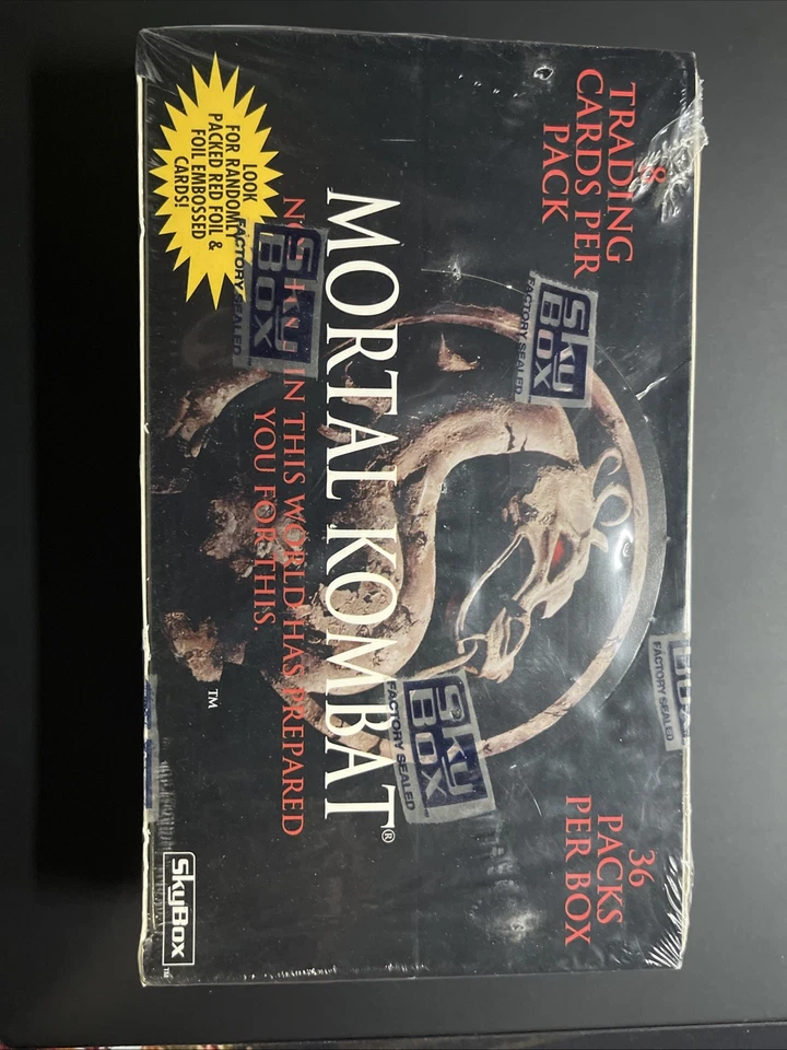 1995 Skybox MORTAL KOMBAT lacrado de fábrica caixa com 36 pacotes - ULTRA RARO COLECIONÁVEL! - Imagem 1 de 4