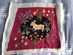 Handcrafted Needlepoint Chair Cover - Picture 1 of 2