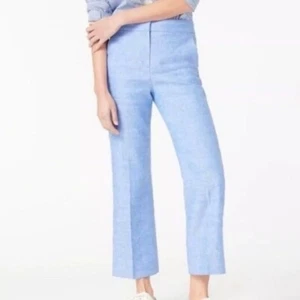J. Crew hellblau Leinenmischung Hayden Hose 12T Tall Mid Rise Knöchellang - Bild 1 von 10