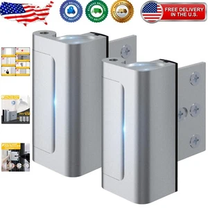 Secure Your Home: 2 Pack of All-Aluminum Door Locks with Quick Unlock Feature - Picture 1 of 10