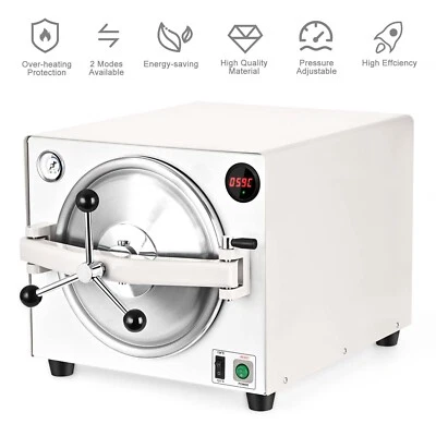 TAI SHI Dental Autoclave Steam Sterilizer 18L 273℉ Surgical Medical Sterilization 1000W