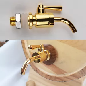 Rubinetto vino barile di rovere succo Bibcock 12 mm ottone oro rosa bevanda vetro rubinetto bottiglia - Foto 1 di 12