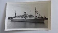 Ocean Liner Cruise Ship Black & White Photo Photograph Atlas J173