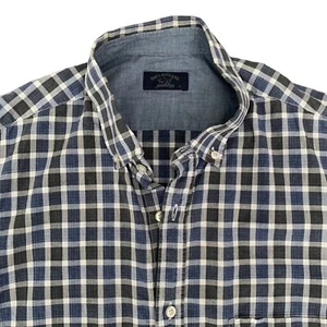 Paul & Shark Blue Gray Checkered Logo Long Sleeve Button-Down Shirt Mens Size 41 - Picture 1 of 10